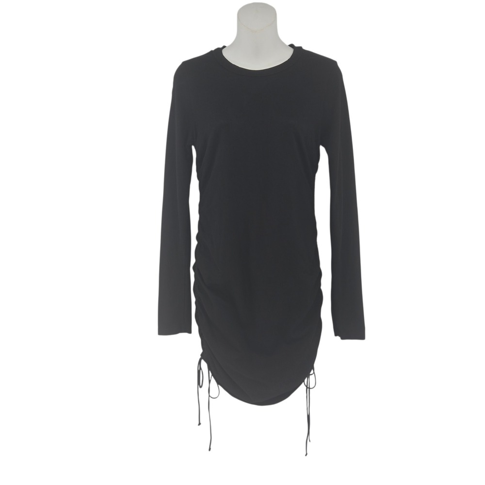 Cotton‎ Citizen Dress Womens Small Black Long Sleeve Ruched Drawstring Mini